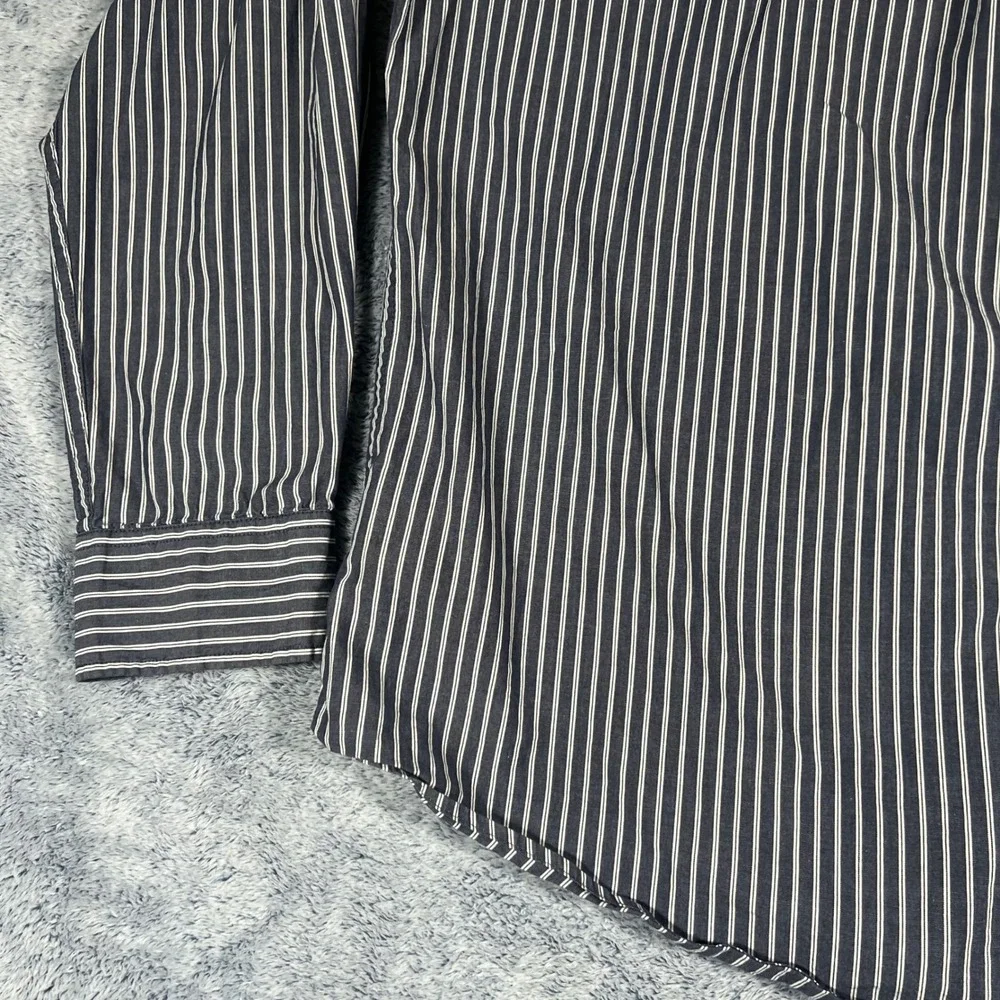 Tommy Hilfiger Mens XL Blue White‎ Striped Button Down Shirt Long Sleeve